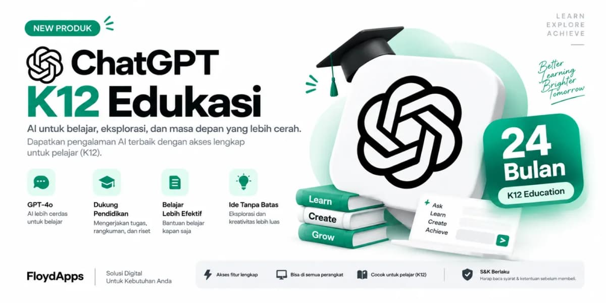 Promo Ai Chatgpt Plus K12 Education 24 Bulan