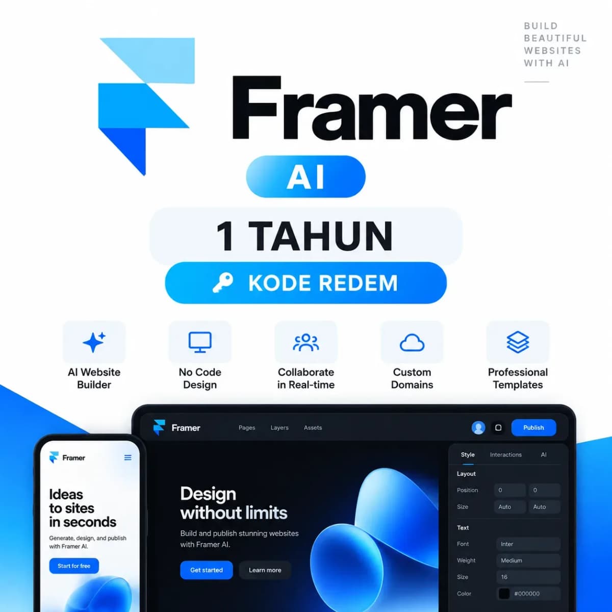 FRAMER AI 1 TAHUN KODE REDEM