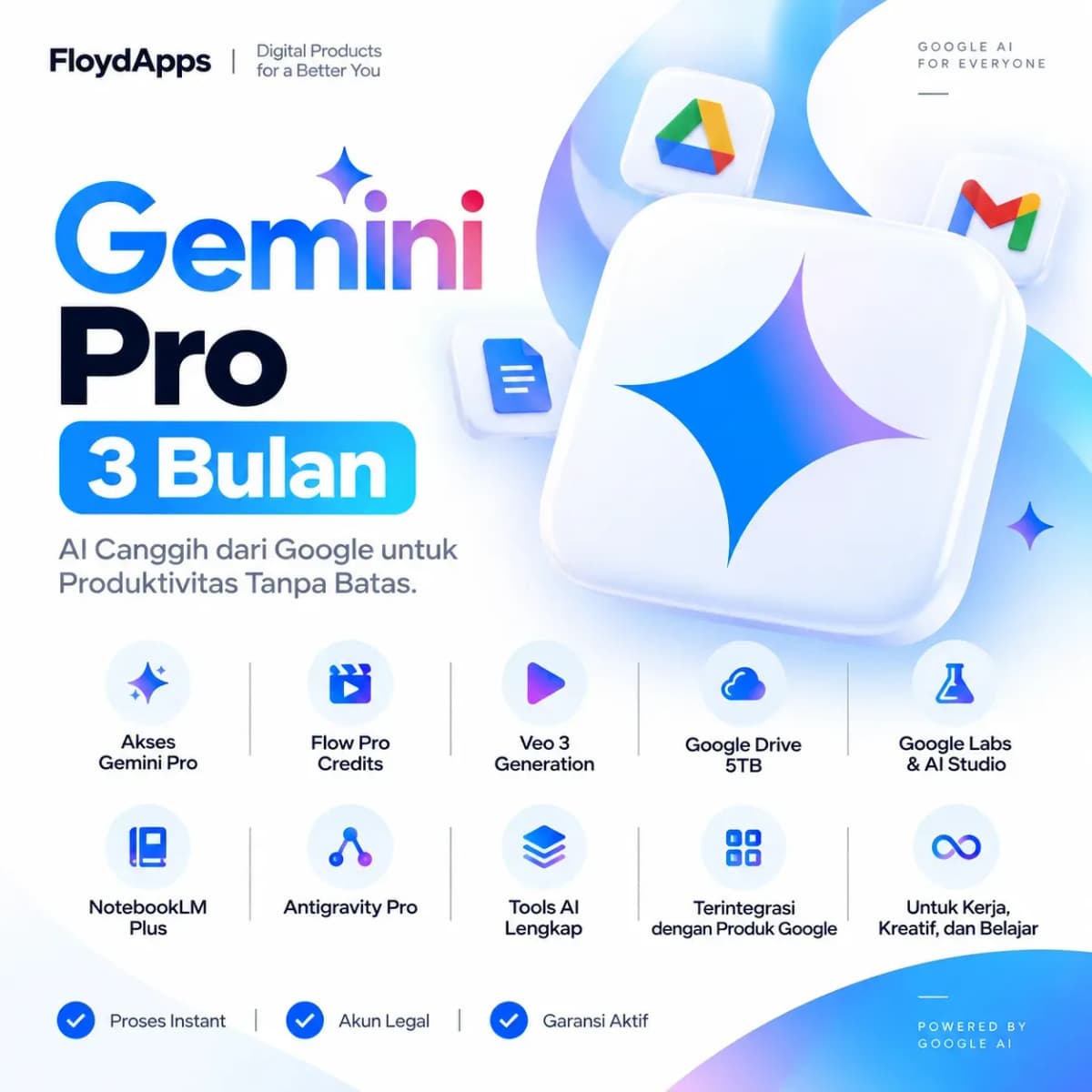 AI GEMINI PRO 3 BULAN PRIVATE